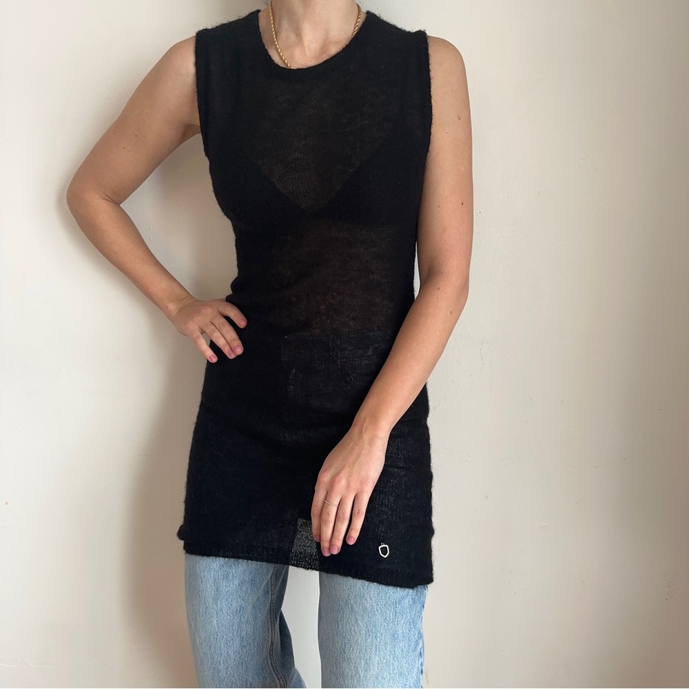RUDSAK Black Sheer Knit Tank Top